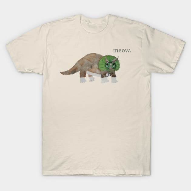 Triceratortie Dinosaur Kitty T-Shirt by Art by Bronwyn